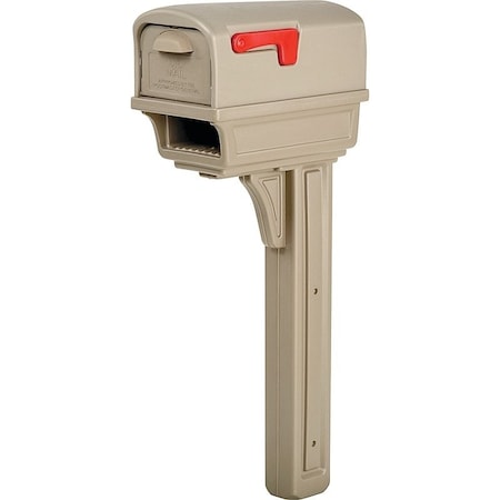 Gibraltar Mailboxes Gibraltar Mailboxes Gentry GGC1M0000 Mailbox Post Combo, 1000 cu-in Mailbox, Plastic Mailbox, Mocha GGC1M0000