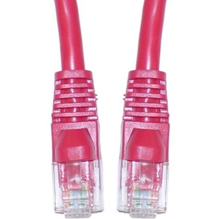 Cable Wholesale Cat6a Red Copper Ethernet Patch Cable, 10 Gigabit, Snagless/Molded Boot, POE Compliant, 500 MHz, 13X6-07102