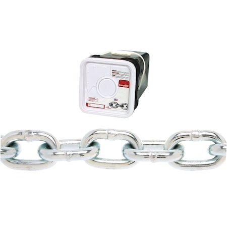Campbell 3/16'' 150 ' Zinc-Plated Low-Carbon Steel Coil Chain 143326