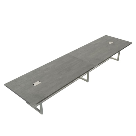 Mirella Conference Table, Steel Frame, Silver MRS16SGY