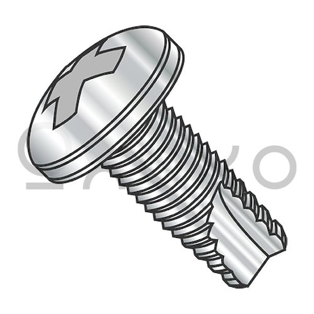 Oxoxo 10-32X3/8 Phillips Pan Thread Cutting Screw Type 23 Fully Threaded 18-8 Stainless Steel, 4000PK 353339