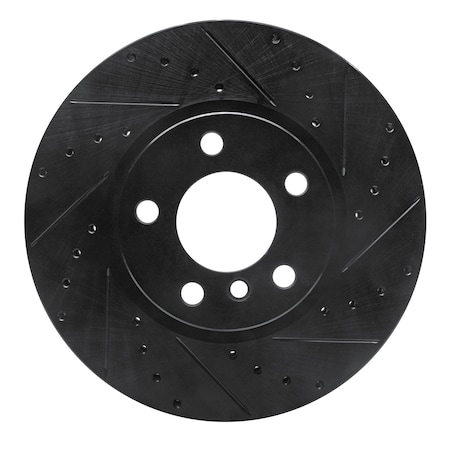 Dynamic Friction Co DFC Brake Rotor - Drilled and Slotted - Black 633-31151R
