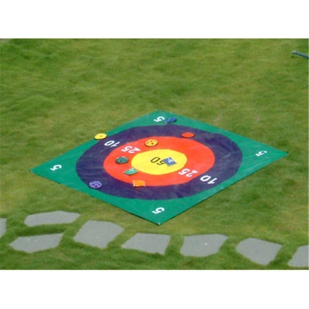Everrich Industries Everrich  Target Toss - 5 x 5 Feet PVC Mat with 12 Beanbags EV122630