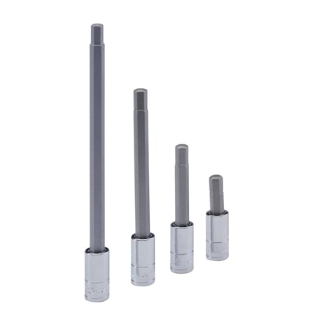 Genius Tools 1/4in Dr. 1/16in Hex Bit Socket 140mmL 208+3604