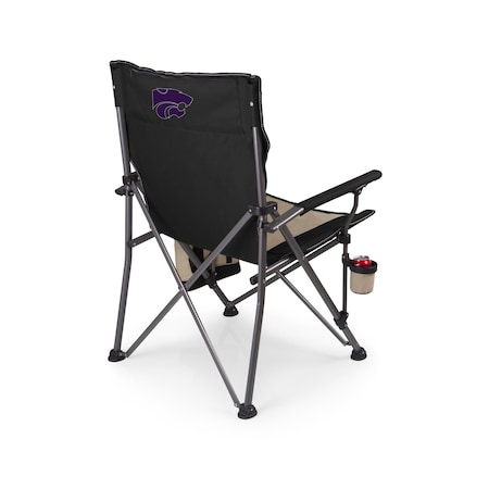 Picnic Time Family Of Brands NCAA Kansas State Wildcats Big Bear XXL Camping Chair with Cooler - Heavy Duty Beach Chair 808-00-175-254-0