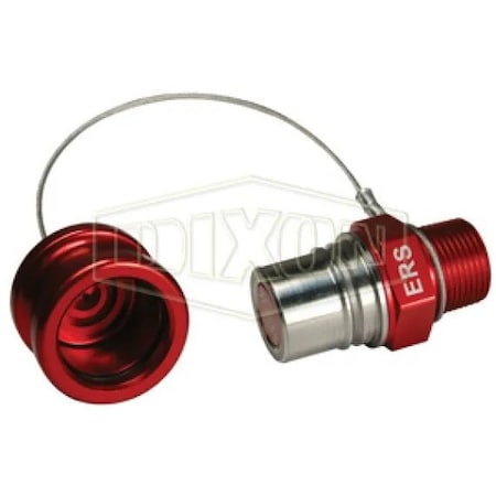 Dixon FloMAX Standard Engine Oil Receiver with Cap, 3/4 in Nominal, MNPT, Aluminum, Domestic ERS-C