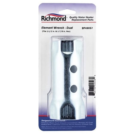 Richmond Element Wrench, SAE, 1-1/2 in, 1-7/8 in Head, 5 in L RP49057