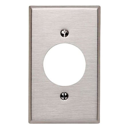 Leviton Wall Plate, Stainless Steel 84020-40