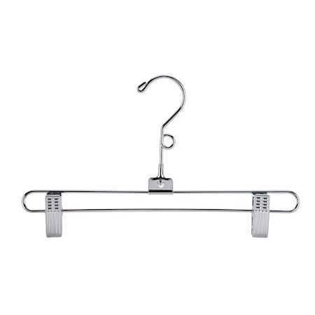 Store Supply Warehouse Heavy Duty 12in Chrome Metal Skirt and Pants Hanger 24112