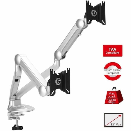 Siig MTPRO DESKMOUNT DUAL ARM UP TO 32IN CE-MT3X11-S1