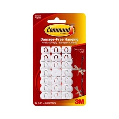 Command Clear Decorating Clips, 17026CLR-, PK36 17026