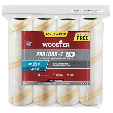 Wooster ROLLER CVR 38X9 in., 4PK RR868-9