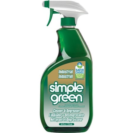 Simple Green Industrial Cleaner and Degreaser, Trigger Spray Bottle, 24 oz, Concentrated, Sassafras, Dark Green 2710001213012