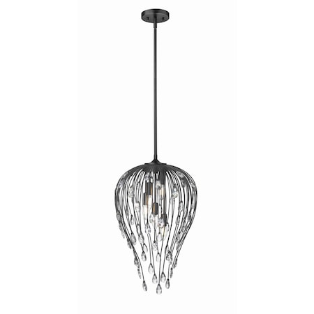 Z-Lite Gabriella Matte Black 5 Light Pendant 1957P15-MB