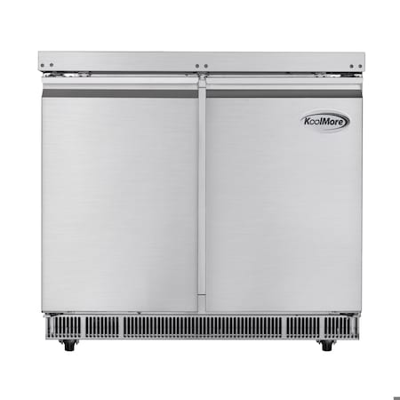 Koolmore 36 in. Commercial Refrigerated Prep Station Cold Table, Refrigerator w/ 6 Pan Storage KM-RBT-36C KM-RBT-36C