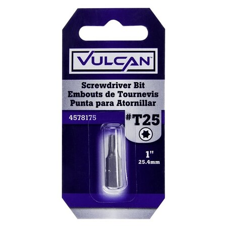 Vulcan 307591OR Screwdriver Bit, Hex Shank, S2 Chrome Molybdenum Steel PTA250563/307591O