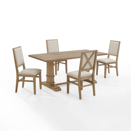 Crosley Joanna 5-Piece Dining Table Set For 4 KF13065RB-RB