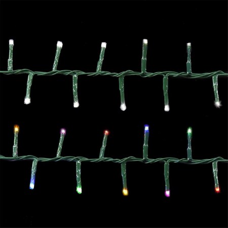 Santas Best Holiday Wonderland 100 Light Starry 3 mm Micro Concave LED Compact String Light Set, Steady Multi 251498