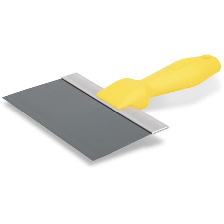 Wal-Board Tools Yellow Plastic Handle Taping Knife, Blue Steel Drywall Knife, 8 inch Drywall Taping Knife 021-018