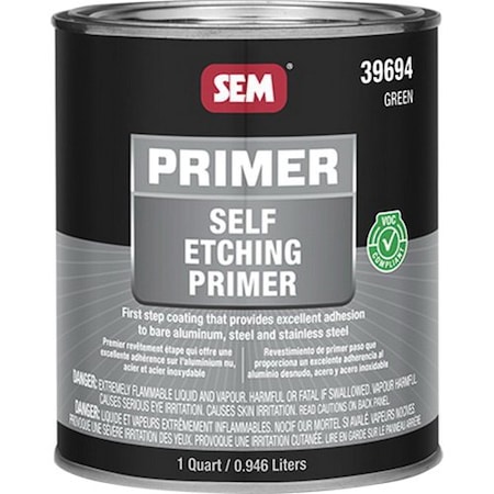 Sem Self-Etching Primer, 1 quart Can, Green, 280.7 g/L VOC 39694