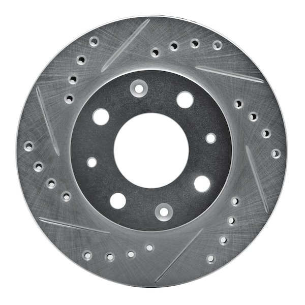 Dynamic Friction Co DFC Brake Rotor - Drilled and Slotted - Silver 631-59005L - main