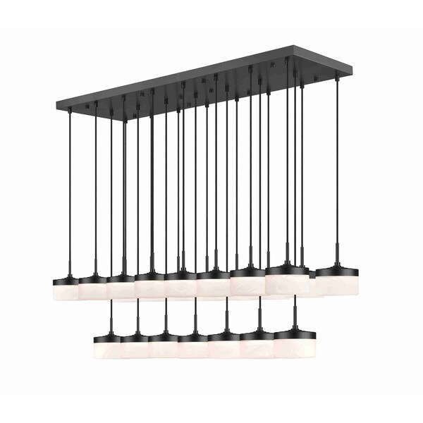 Z-Lite Renaud Matte Black 23 Light Linear Chandelier 827P6-23L-MB-LED - main
