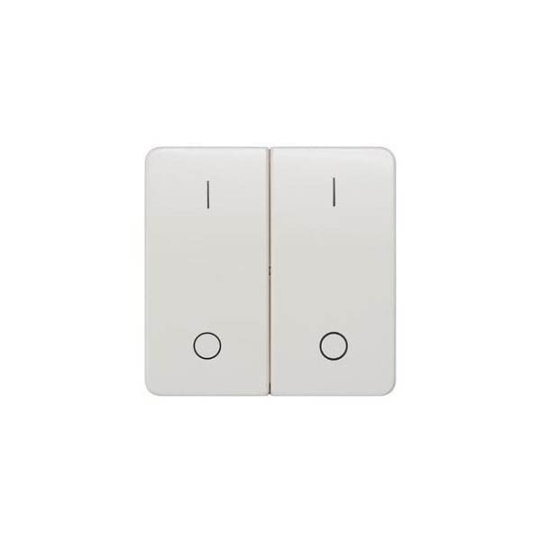 Siemens DELTA profil, titanium white Rocker switch with symbols I0 for pushbutton 2-fold 5TG7962 - main