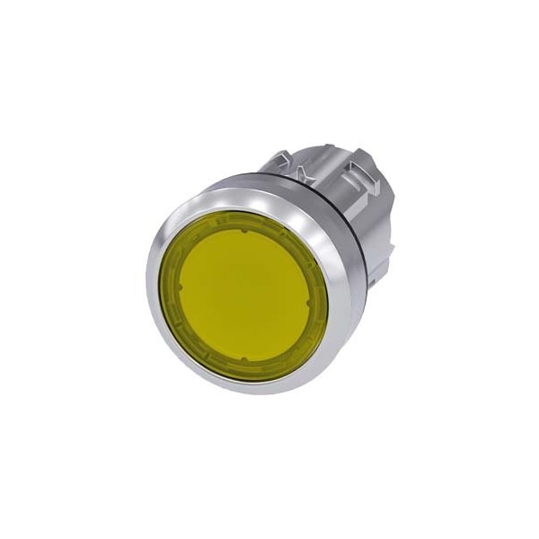 Siemens Illuminated pushbutton, 22 mm, round, metal, shiny, yellow 3SU1051-0AB30-0AA0 - main
