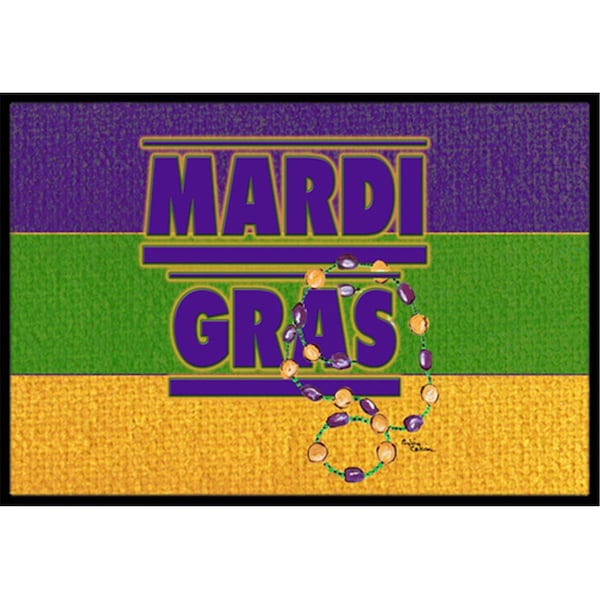 Carolines Treasures 8388JMAT 36 x 24 in. Mardi Gras Indoor Or Outdoor Doormat 8388JMAT - main