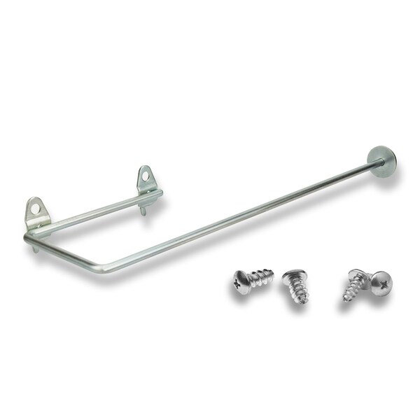 Triton Products 11-7/8" Zinc Plated Paper Towel Holder Pegboard Hook for DuraBoard or 1/8" and 1/4" Pegboard 76290 - main