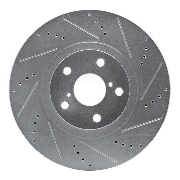 Dynamic Friction Co DFC Brake Rotor - Drilled and Slotted - Silver 631-76063D - main