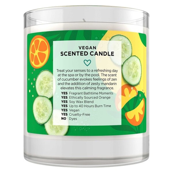 Love Beauty & Planet Mandarin & Cucumber Candle, 7 Ounce, 6PK 64785952 - main