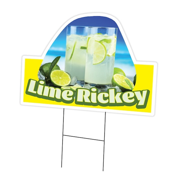 Signmission Lime Rickey Die Cut Yard Sign & Stake outdoor plastic coroplast window, C-DC-1216-Lime Rickey19 C-DC-1216-Lime Rickey19 - main