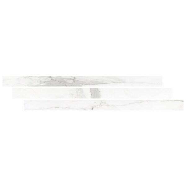 Msi LVT Trim, LVT, White-Cool, 94 in L, 0.63 in W, Low Gloss ZOR-LVT-TR-0625 - main