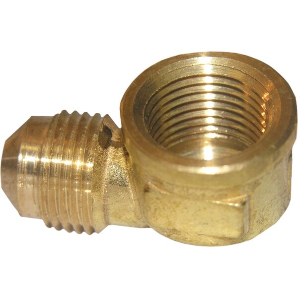 Westlake Pipe & Fittings 3/8'' MFLx3/8'' FPT 90 Deg. Flare Brass Elbow, 1/4 Bend 17-5031 - main