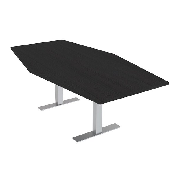 Skutchi Designs 6 Person Conference Table With Power Unit | 6' Hexagon Table | Harmony Series HAR-HEX.IR-48X72-T-U999ST19-NA - main