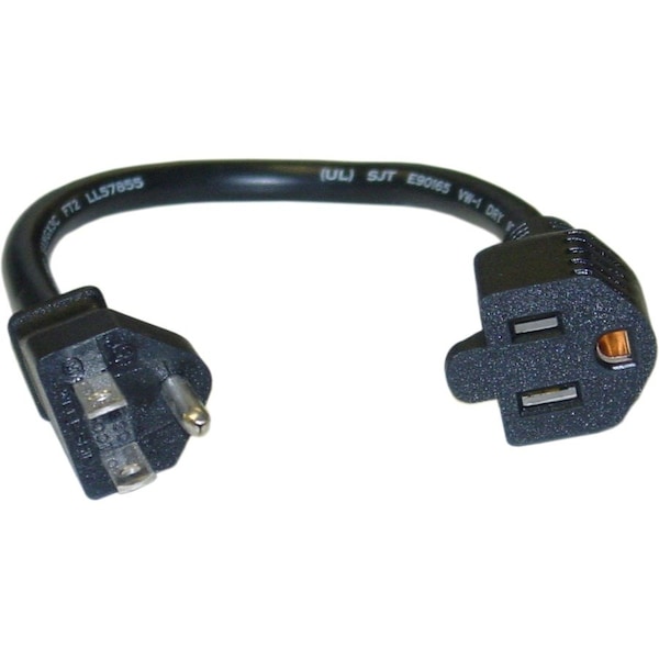 Cable Wholesale Extension Cord, 16 AWG, 1 Outlets, 5-15R, Black, 5-15P, 1 ft 10W1-04201-16 - main