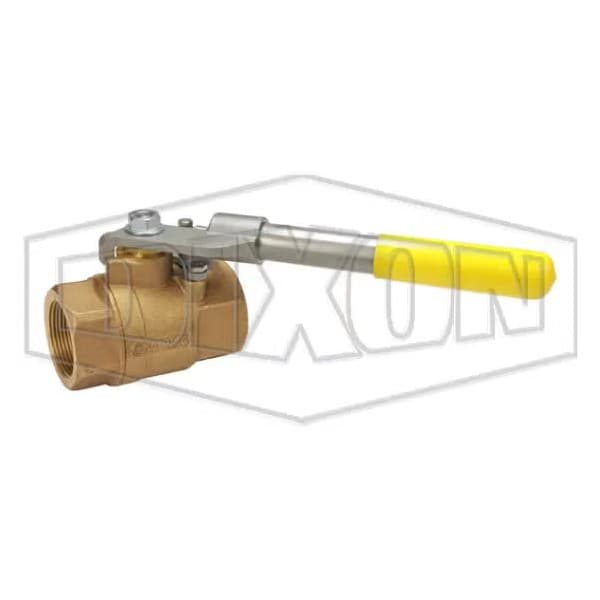 Dixon Deadman Ball Valve, 1-1/2 in Nominal, FNPT End Style, Brass Body, Standard Port, RTFE Softgoods, Dom BBV150SR - main