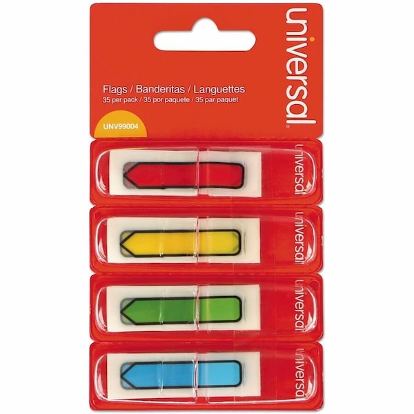 Universal FLAG, .47X1.77inPAGE, 140AST, 4PK UNV99004 - main