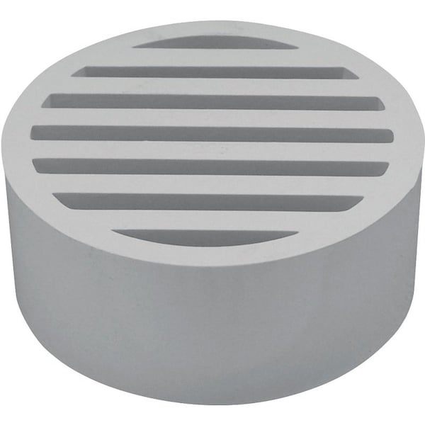 Genova CANPLAS Floor Strainer, 4 in, Spigot, PVC Body, White 193864 - main