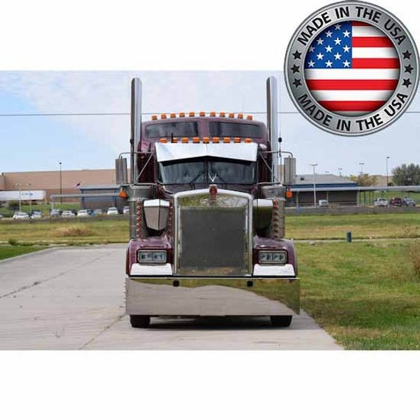 Ilc Repl. For Kenworth W900B Aerocab Year 2004 10In Stainless Stl Forward Bowtie Visor Blind Mount WZ-EQL4-8 - main