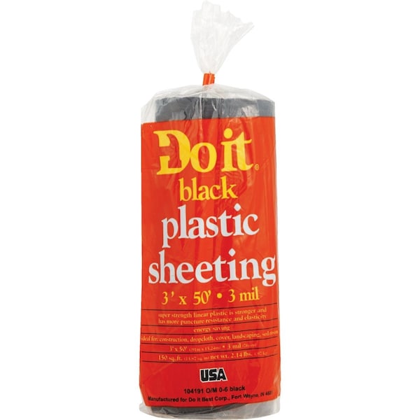 Do It Best Do it 3 'x50 ' Black 3 Mil. Poly Film Sheeting 626126 - main