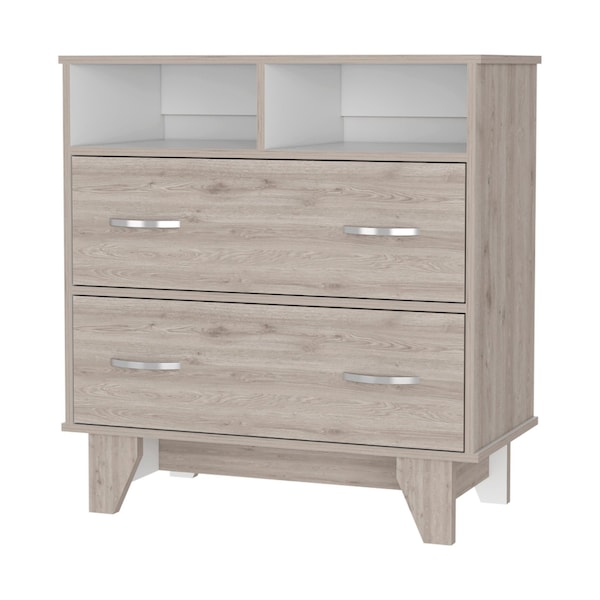 Homeroots 32" Oak Two Drawer Dresser 534953 - main