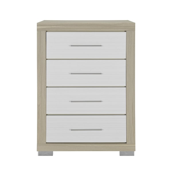 Global Furniture Usa Contemporary Emma Natural/White Chest EMMA-NATURAL/WHITE-CH - main