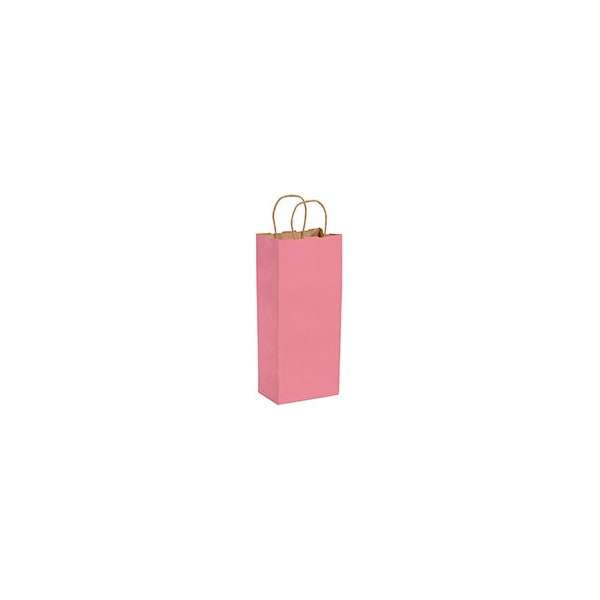 Bubblefast 250-5 1/2 x 3 1/4 x 13'' Pink Tinted Shopping Bags, 250PK BFBGS115PI - main