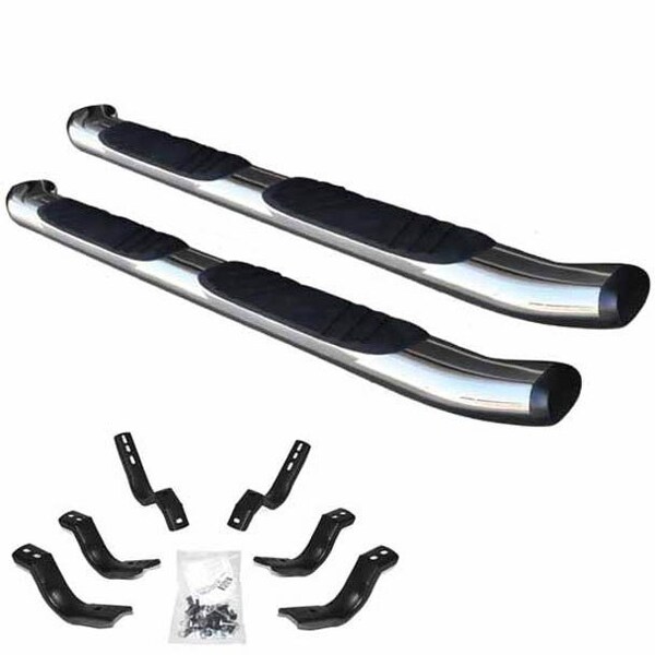 Ilc Replacement For Gmc Sierra 3500 Hd Year 2024 Chrome Composite Side Step Kit WZ-EFCH-D - main