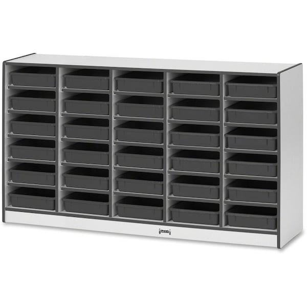 Jonti-Craft Rainbow Accents 30 Paper-Tray Mobile Storage, with Paper-Trays, Black 0931JCWW180 - main