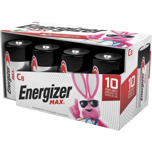 Energizer Max E93fp-8 C Alkaline Batteries, 8PK E93FP-8 - main