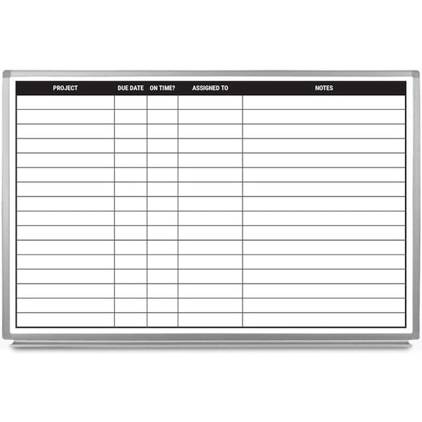 Creative Safety Supply Project Planning Dry-Erase Whiteboard, 36in x 24in WB10043-36 - main