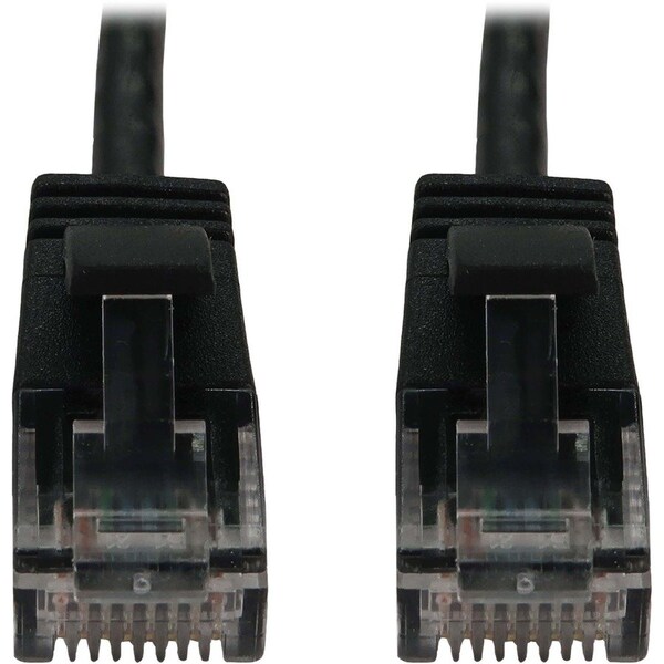 Eaton Tripp Lite Series Cat6a 10G Snagless Molded Slim UTP Ethernet Cable RJ45 M/M, PoE, Black, 6 in. N261-S6N-BK - main